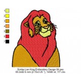 Simba Lion King Embroidery Design 04